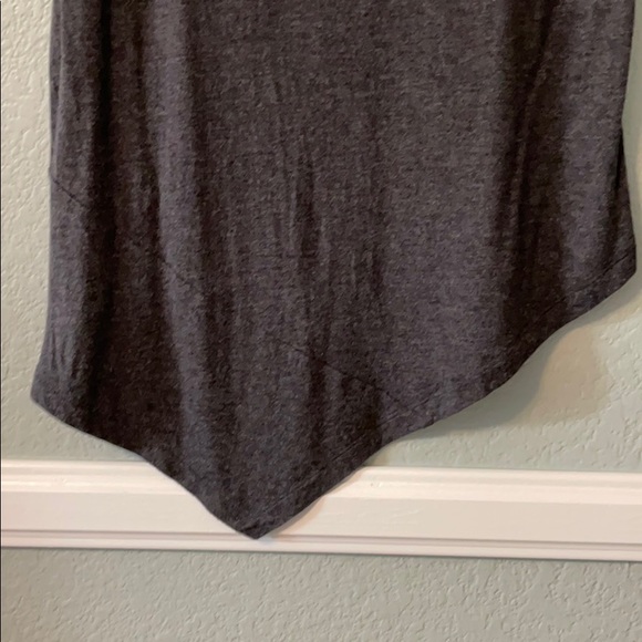 CAbi Asymmetrical Charcoal gray tank top - Picture 3 of 4